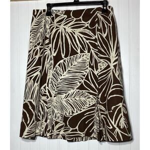 David N Classic A-line brown skirt Sz 12
